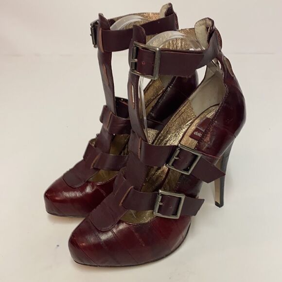 Dolce Vita Ostrich leather gladiator platform heels size 7 A9 - Picture 3 of 12